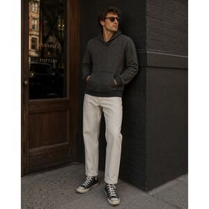 J Crew Sweatshirt Mens Medium Grey Vintage Fleece Shawl Neck Preppy